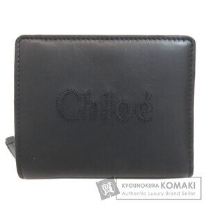 Chloe Compact Wallet Bi fold Calfskin Leather